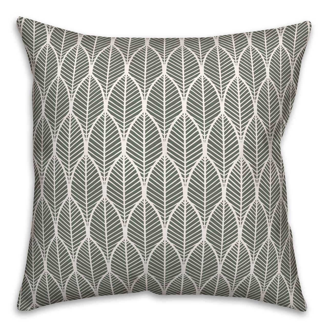 Leaf Pattern Indoor/Outdoor Throw Pillow